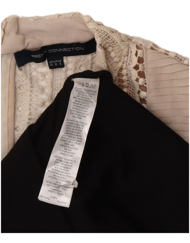 French Connection Robe trapèze pour femme UK 42 Medium Noir Colourblock