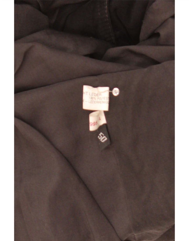 vintage Homme Daim Bomber Jacket IT 50 Grand Noir