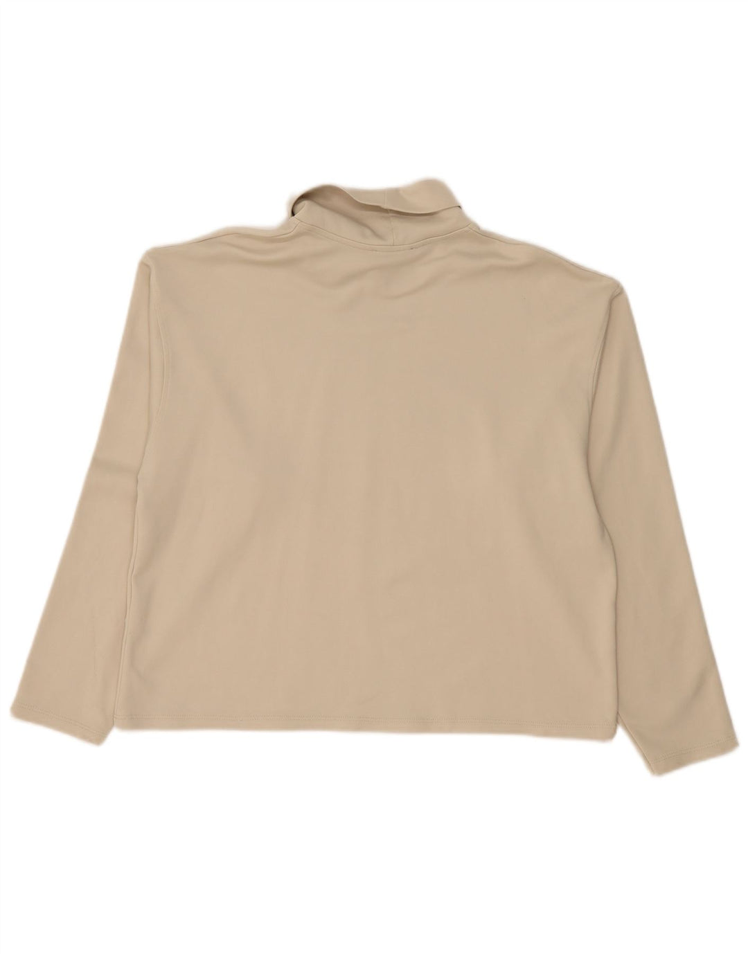 Zara Femme Crop Top Manches Longues UK 44 Beige Moyen Polyamide