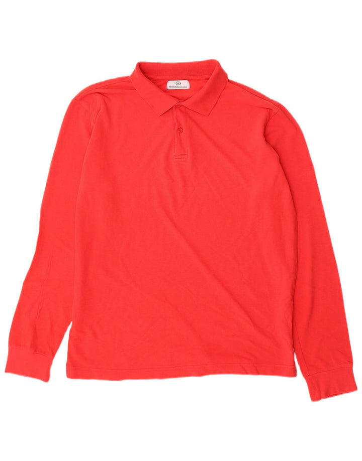 SERGIO TACCHINI Polo Manches Longues Homme XL Rouge Coton
