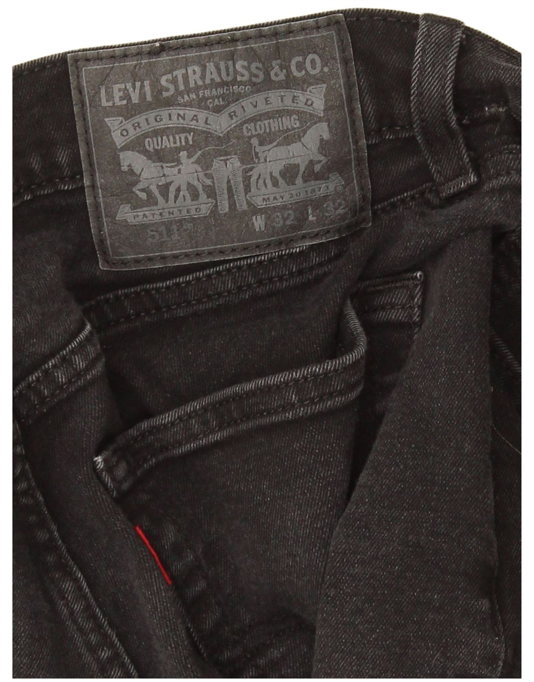 Levi's Jean Slim 511 Homme W32 L27 Noir Coton