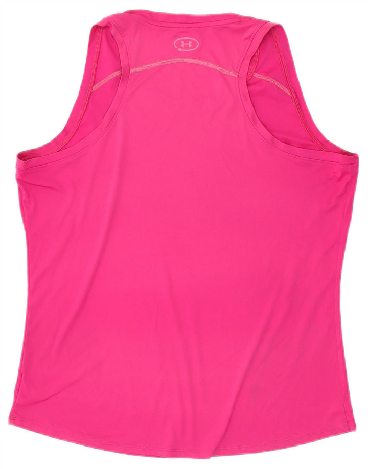 Under Armour Heat Gear Débardeur Femme UK 18 XL Rose Polyester