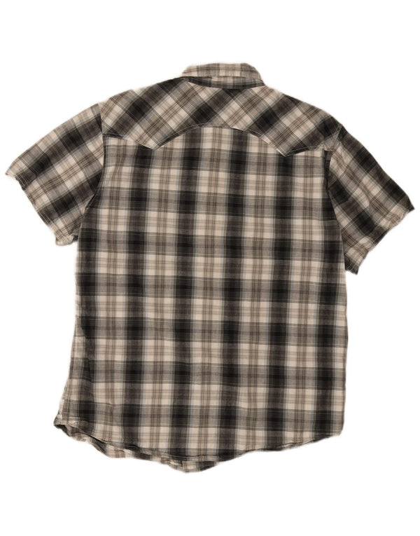Levi's Chemise Moderne à Manches Courtes Homme Gris Plaid Coton