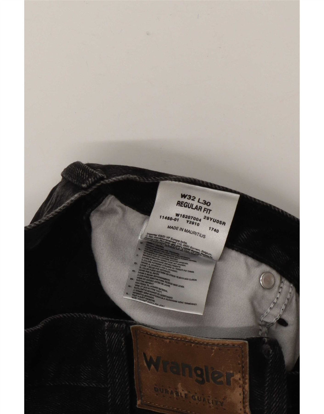 Wrangler Jean droit coupe droite W32 L30 pour femme en coton gris
