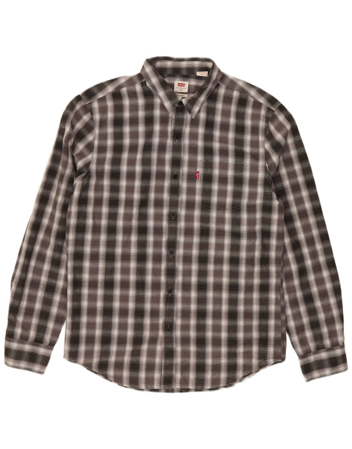 Levi's Chemise Coupe Standard Homme Gris Moyen Carreaux Coton