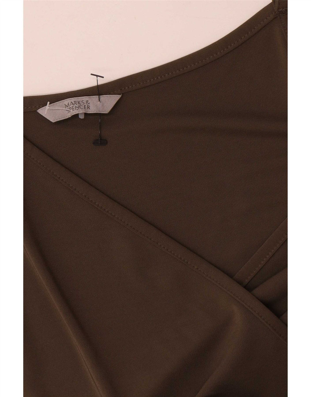 Marks & Spencer Robe trapèze sans manches pour femme UK 12 Kaki moyen