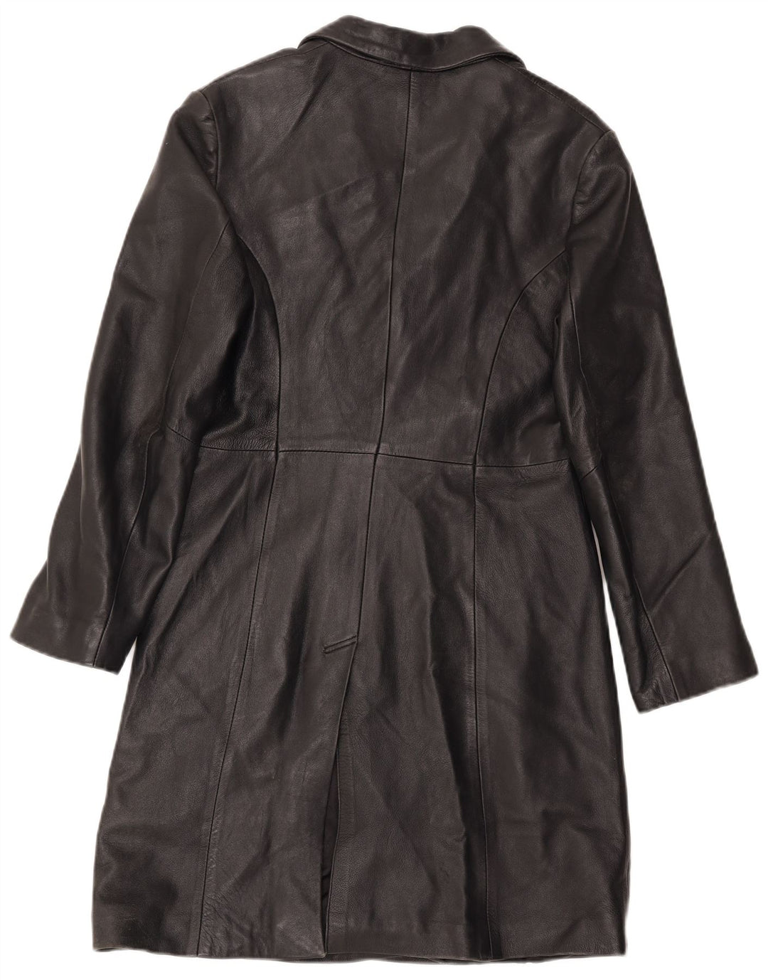 Manteau en cuir femme vintage UK 12 Cuir noir moyen