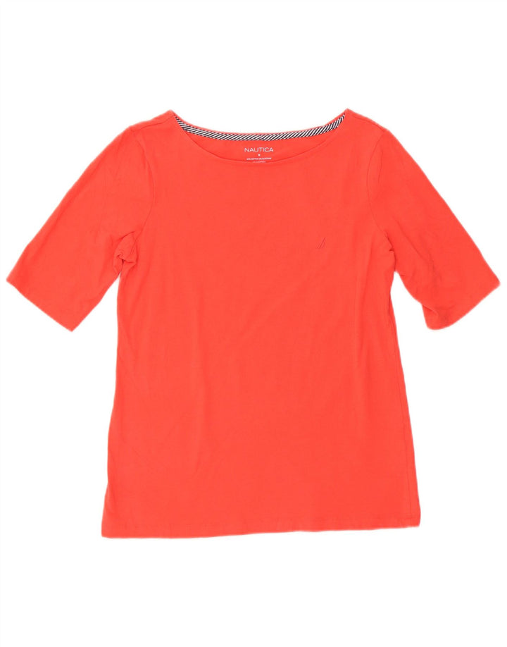 NAUTICA Chemisier Femme UK 12 Coton Rouge Moyen