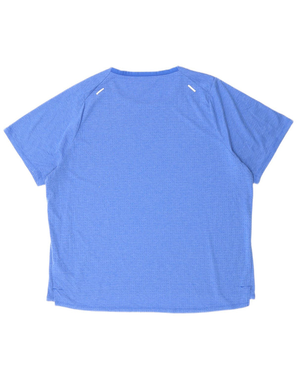 NIKE Hommes Dri Fit T-Shirt Haut 2XL Bleu Polyester