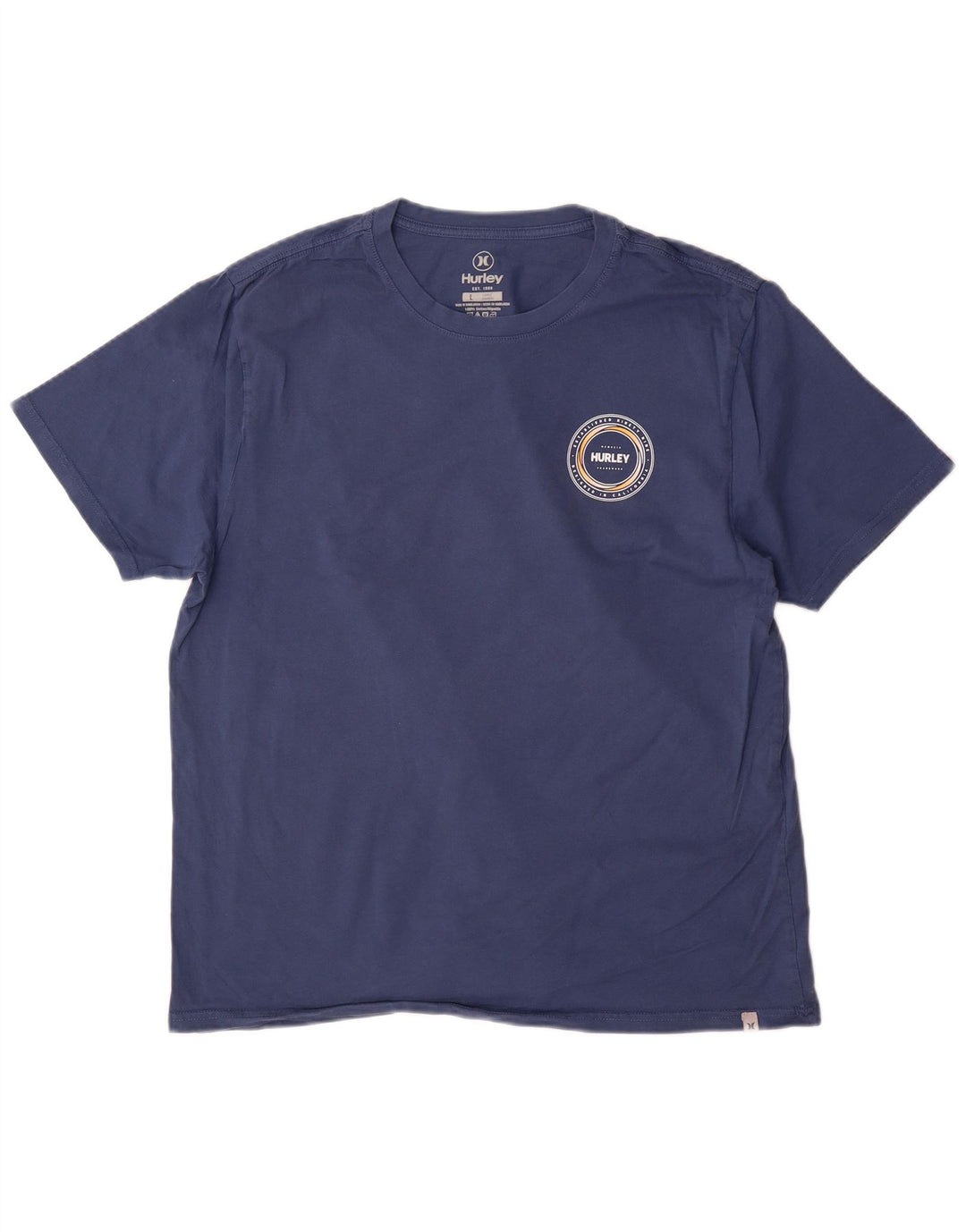 Hurley T-Shirt Graphique Homme Grand Bleu Coton