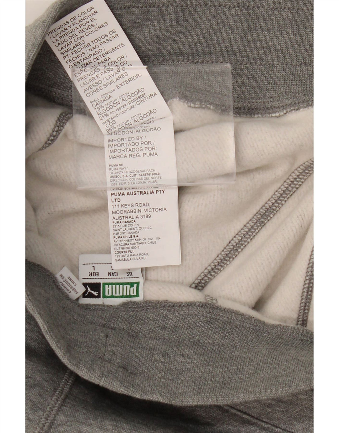 PUMA Pantalon de survêtement cargo pour homme en coton moucheté gris moyen