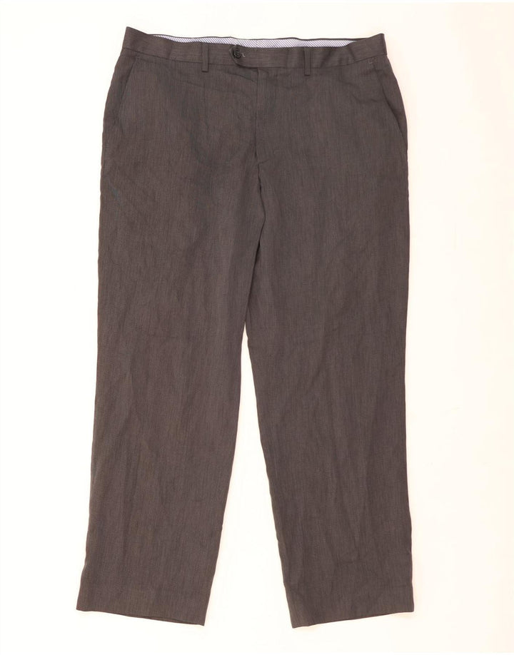 Marks & Spencer Pantalon de costume droit coupe ajustée pour homme W36 L29 Gris