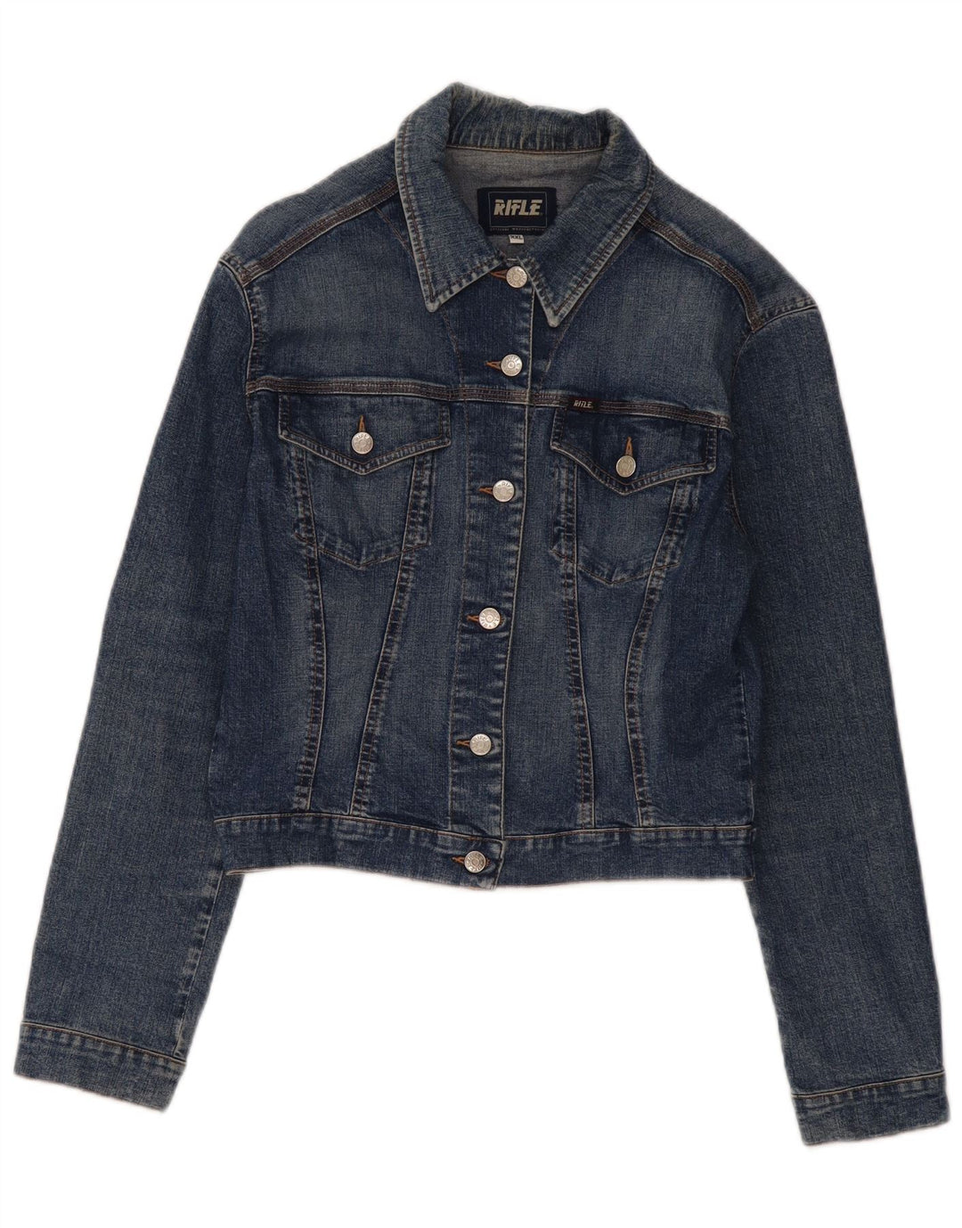 RIFLE Veste en Jean Court Fille 15-16 Ans 2XL Bleu Coton