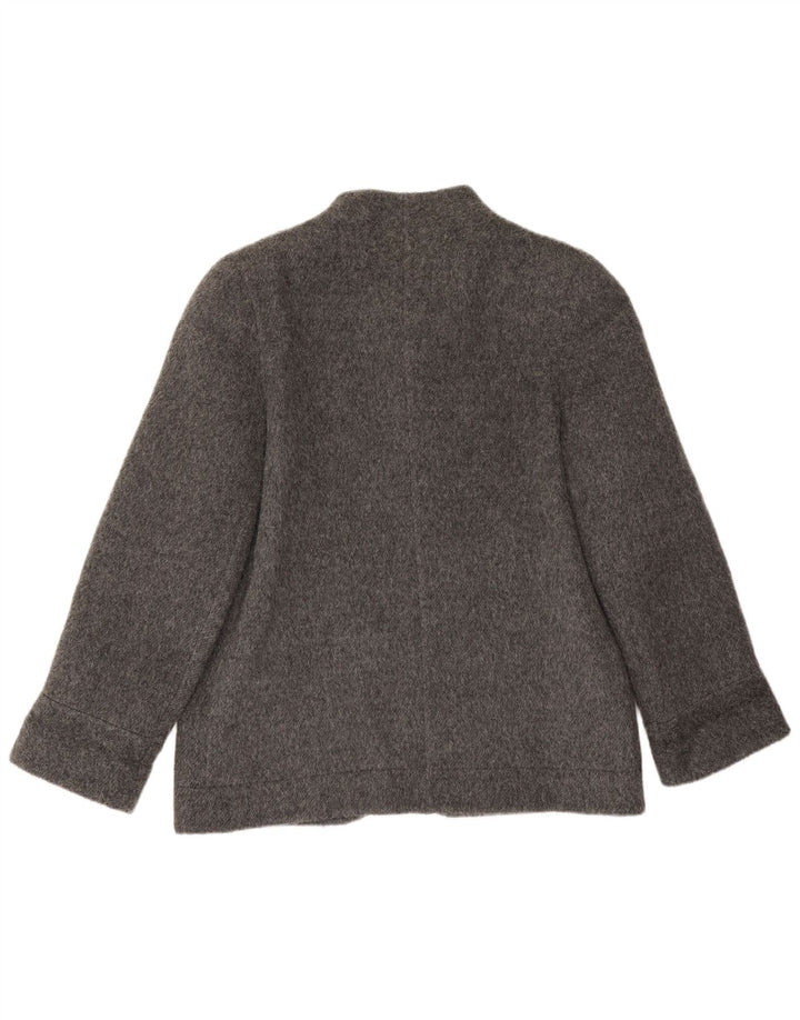 vintage Femme 4 Bouton Blazer Veste UK 14 Grand Gris