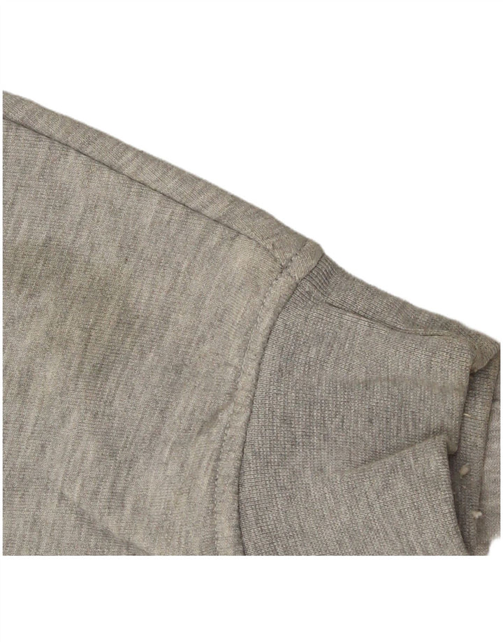 Zara Pull à capuche pour homme Petit polyester moucheté gris