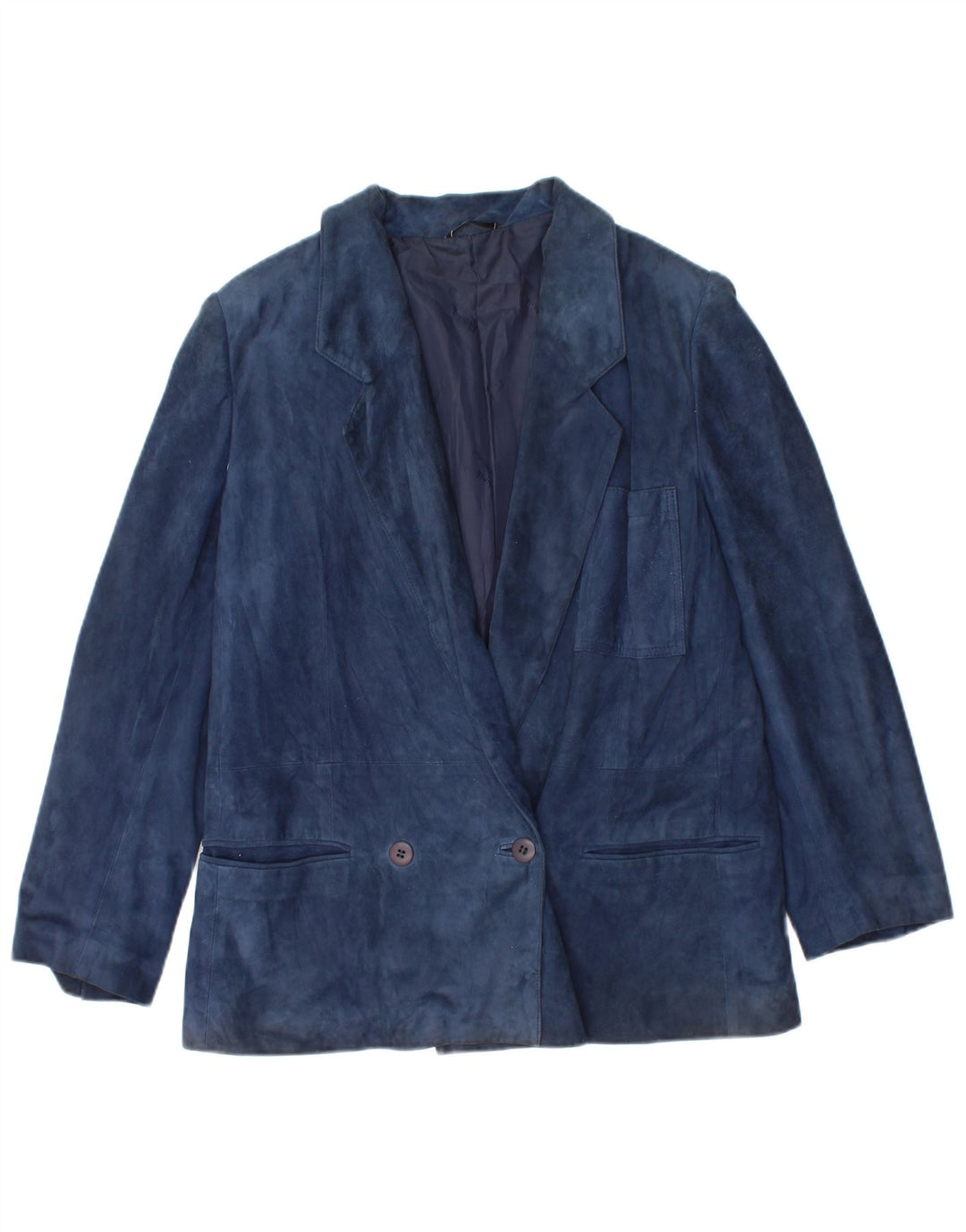 Robrik Ensemble jupe 2 pièces en daim pour femme IT 44 Medium W30 cuir bleu marine