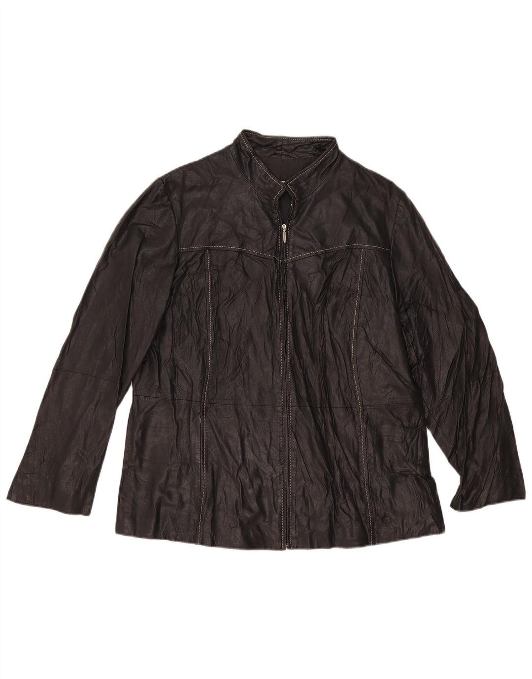 Persona Veste en cuir pour femme Taille 21 Noir moyen