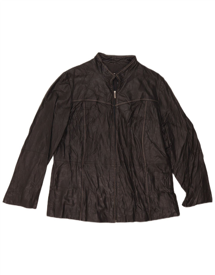 Persona Veste en cuir pour femme Taille 21 Noir moyen
