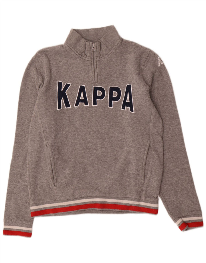 Kappa Sweat-shirt graphique pour femme UK 10 Small Gris Colorblock