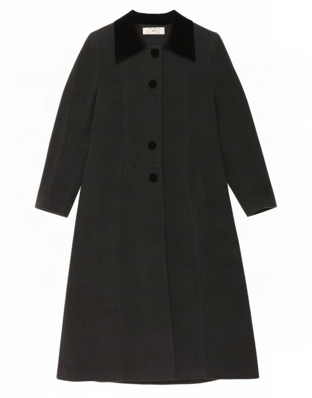 vintage Womens Overcoat UK 10 Petite laine grise