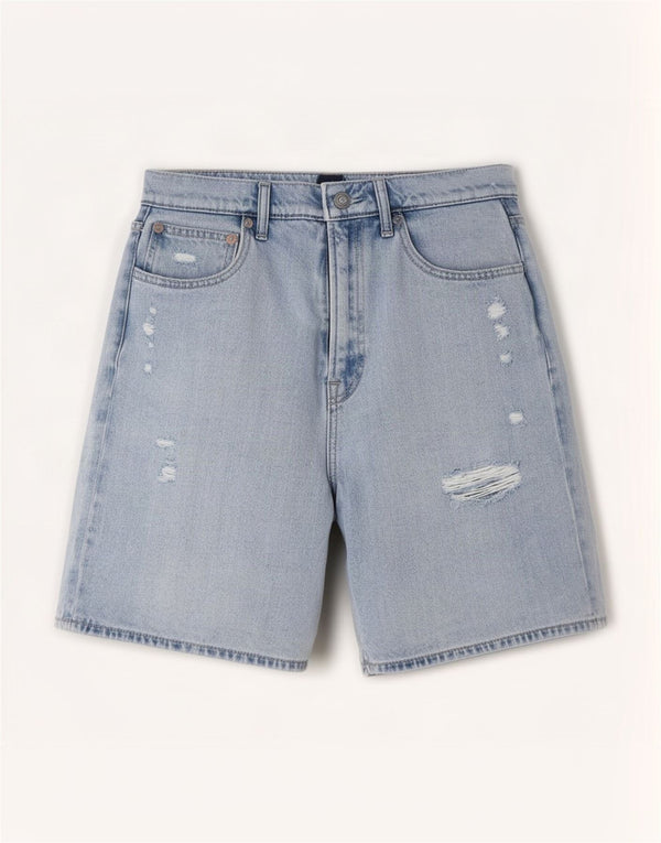 Gap Womens Distressed Denim Shorts Medium W28 Blue Cotton