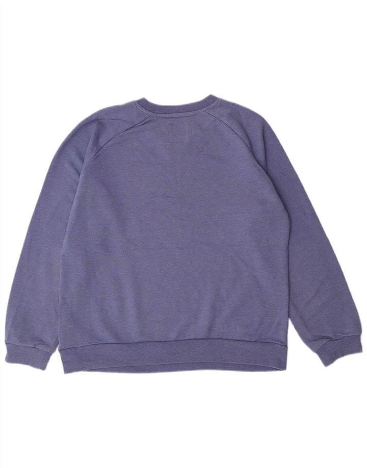CREW CLOTHING Sweat-shirt pour femme UK 14 Grand Bleu Coton