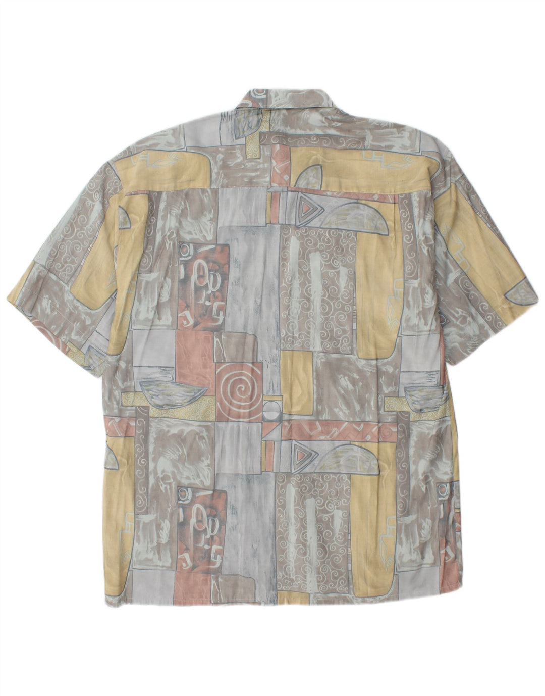 C.C.CONCORD Chemise à Manches Courtes Homme Large Géométrique Multicolore