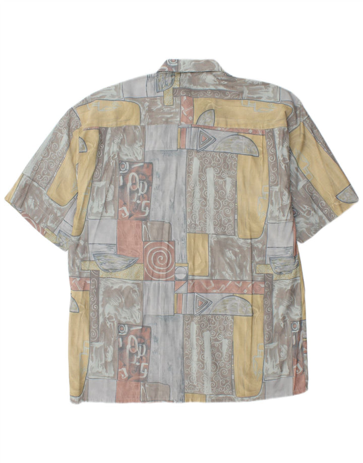 C.C.CONCORD Chemise à Manches Courtes Homme Large Géométrique Multicolore