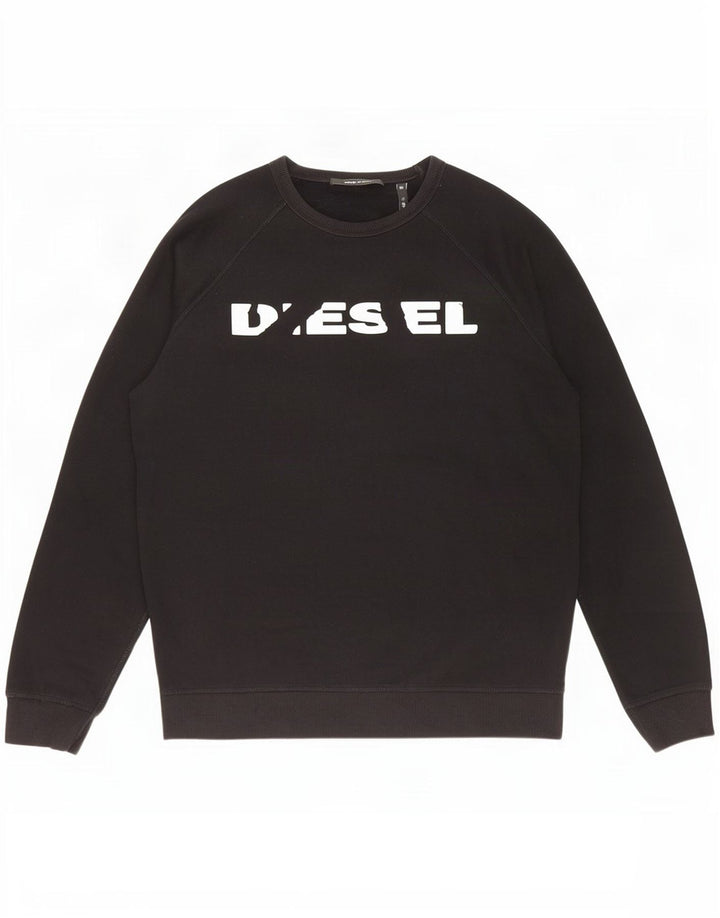 Diesel Sweat-shirt graphique pour hommes, grand coton noir