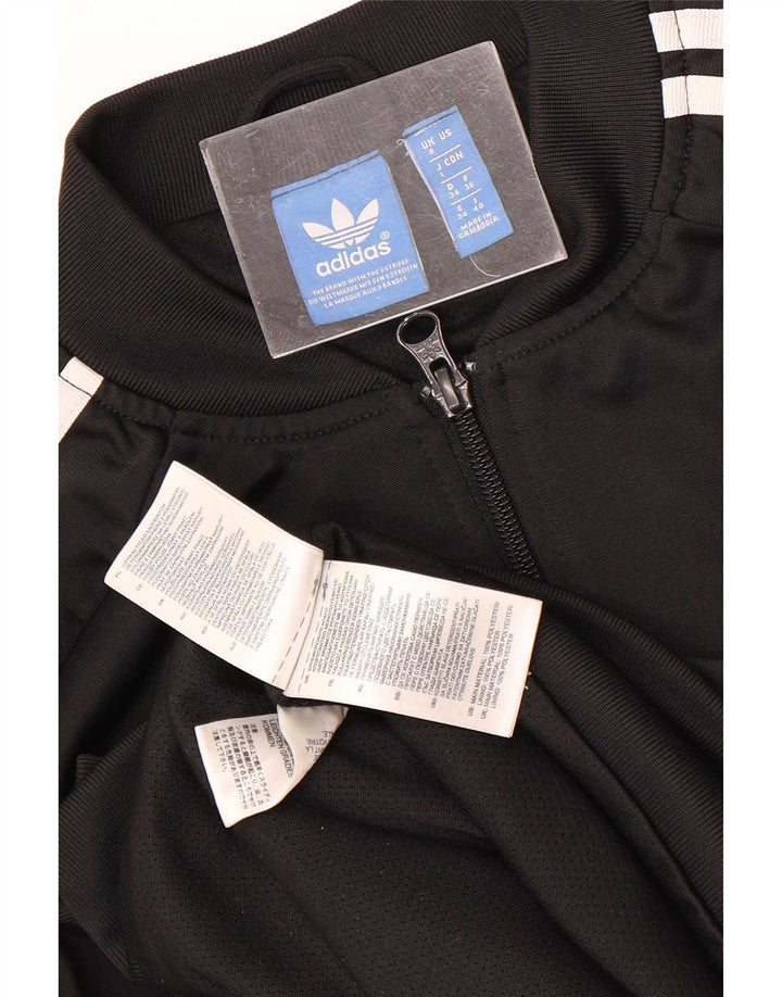 Adidas Veste de survêtement graphique pour femme UK 8 Small Noir Polyester