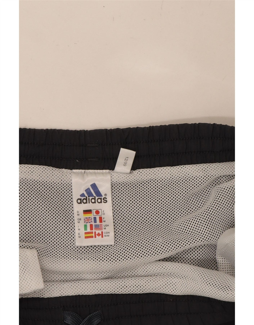ADIDAS Mens Graphic Sport Shorts Medium Black Colourblock Polyamide