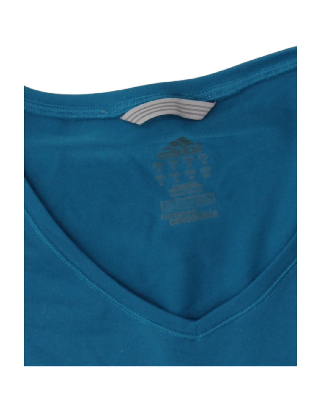 ADIDAS Womens T-Shirt Top UK 12 Medium Blue