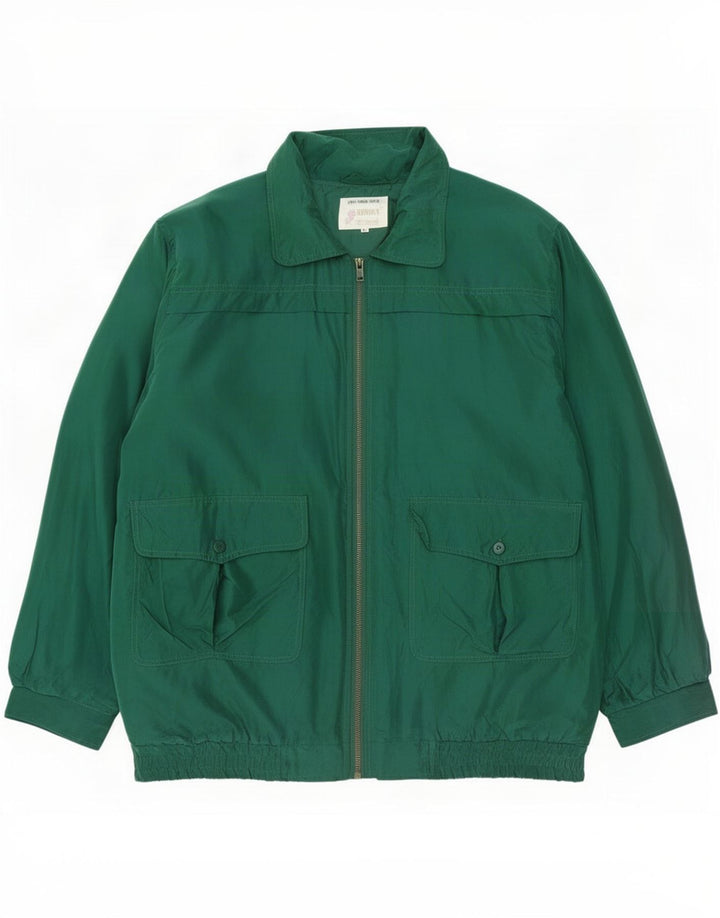 vintage Mens Bomber Jacket UK 40 Grande Soie Verte