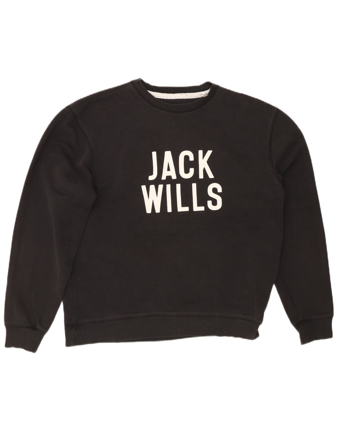 JACK WILLS Sweat-Shirt Graphique Homme Noir Moyen Coton