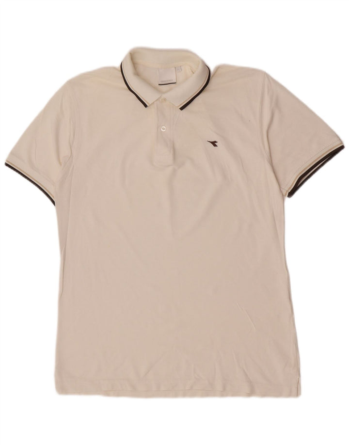 Diadora Polo Homme Grand Blanc