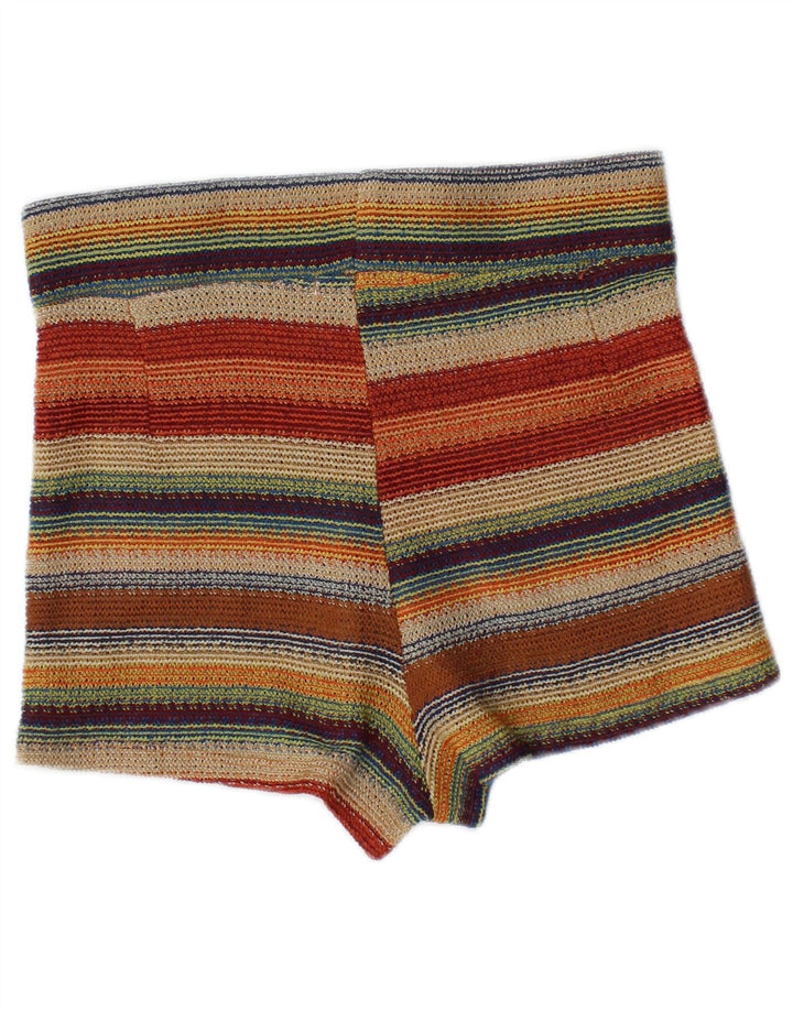 Zara Femme Hot Pants Small W26 Rayé Multicolore
