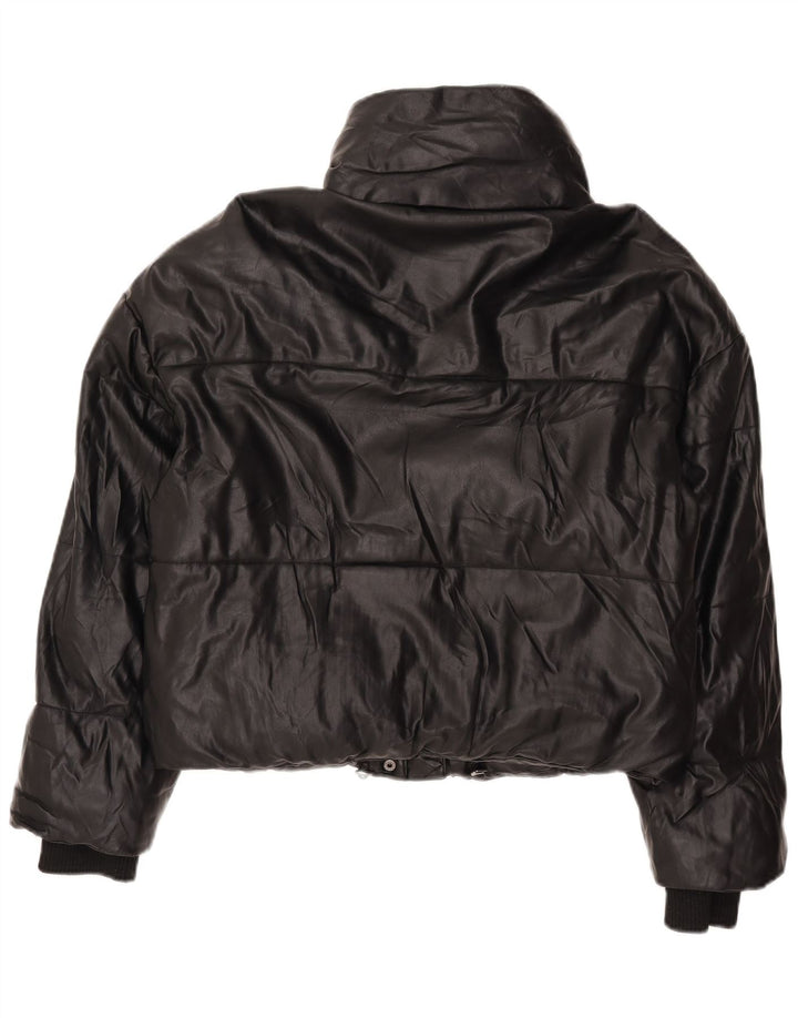 Zara Veste matelassée surdimensionnée pour femme UK 6 XS Noir