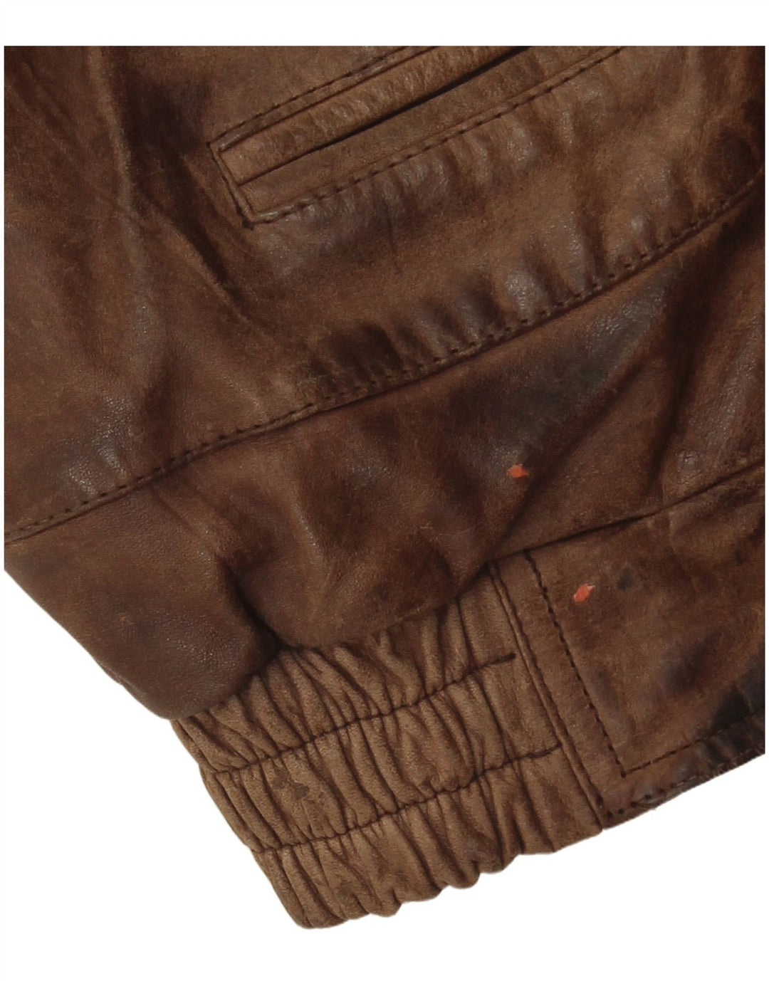 Gilet en cuir homme vintage IT 50 grand cuir marron