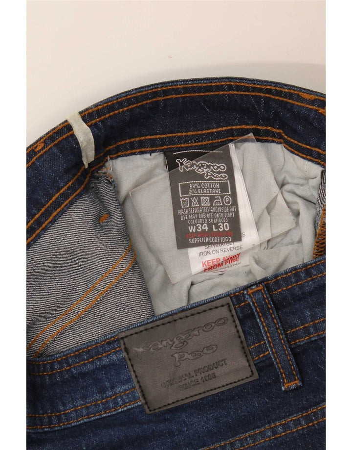 Kangaroo Poo Jean Slim Homme W34 L30 Bleu Marine Coton