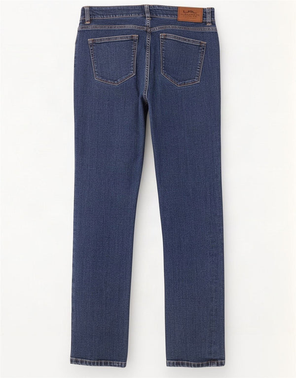 Ralph Lauren Jean droit pour femme US 4 Small W26 L30 Bleu Coton