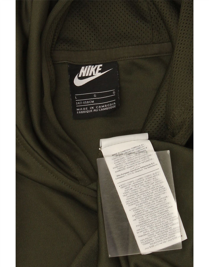 Nike Pull à capuche pour garçon 12-13 ans Large Kaki Polyester