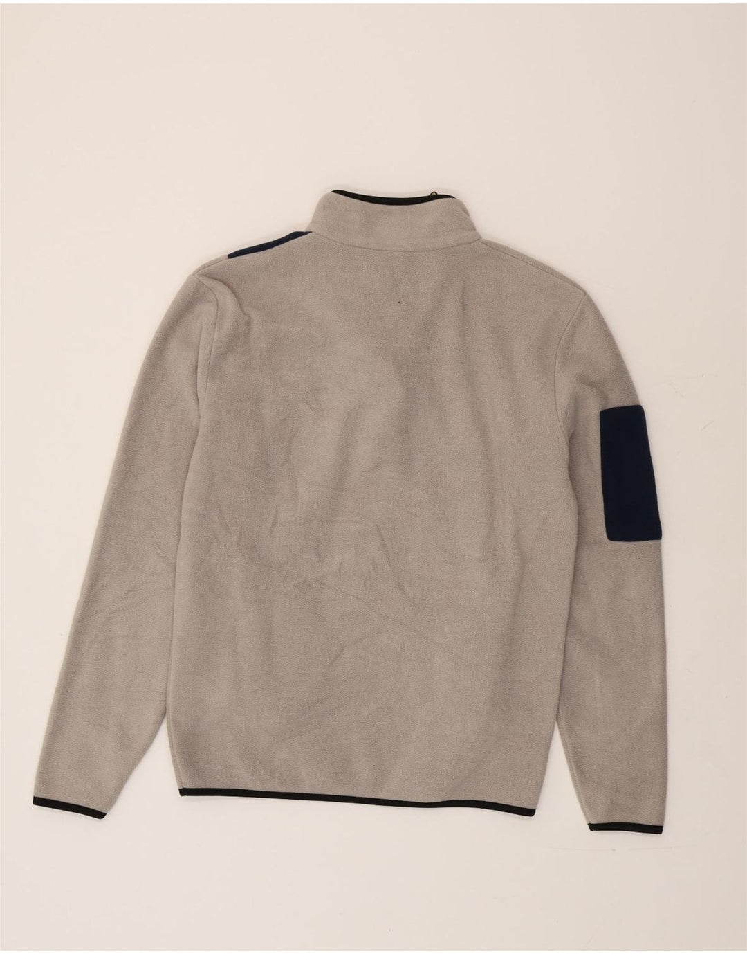 Lotto Pull polaire à col zippé pour homme Large Gris Colorblock Polyester