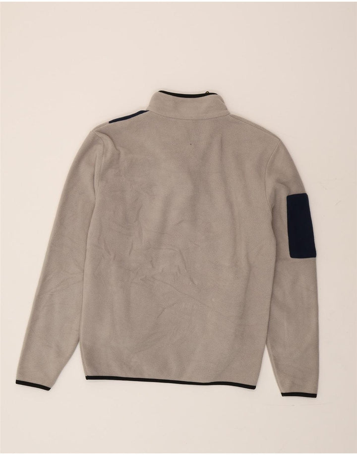 Lotto Pull polaire à col zippé pour homme Large Gris Colorblock Polyester