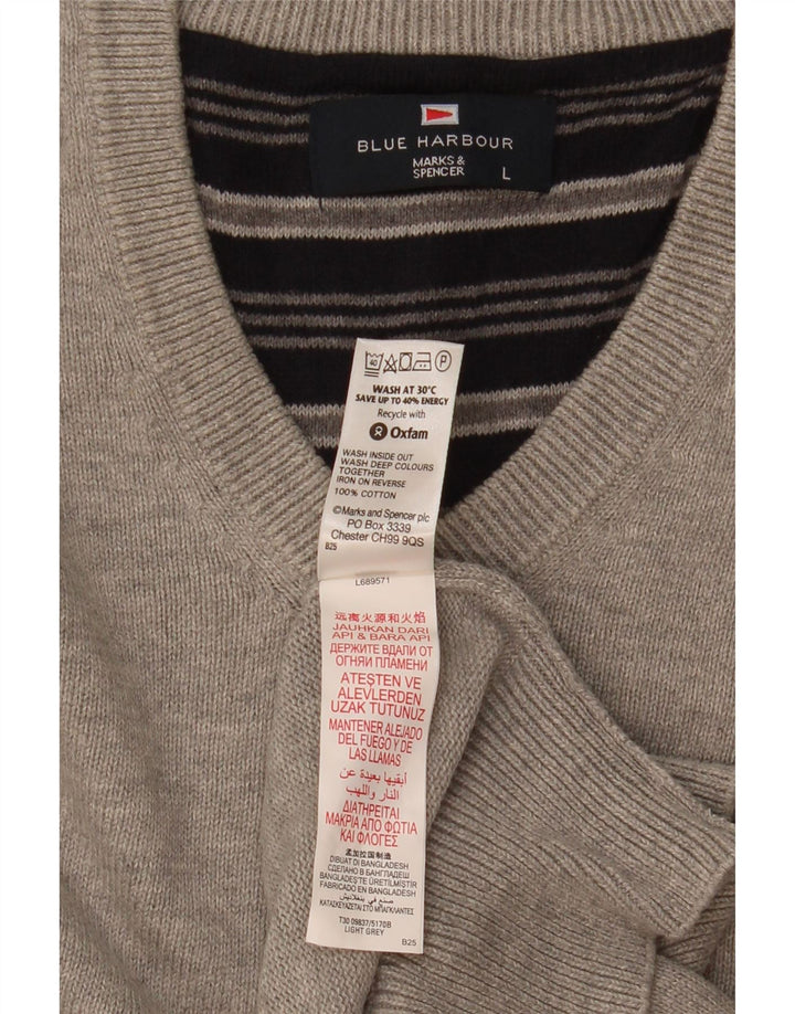 Marks & Spencer Débardeur Blue Harbor Vest pour hommes en coton moucheté gris grand