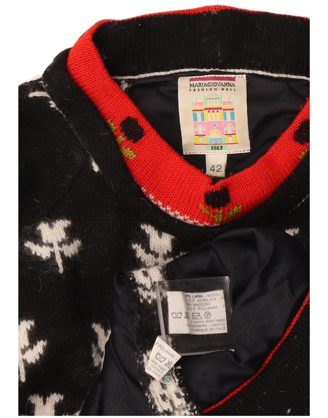 Maria Giovanna Pull col roulé pour femme IT 42 Noir moyen