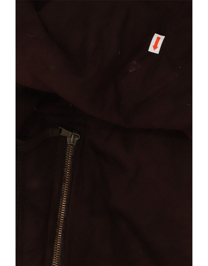 BENETTON Veste Sherpa Femme UK 14 Acrylique Marron Moyen