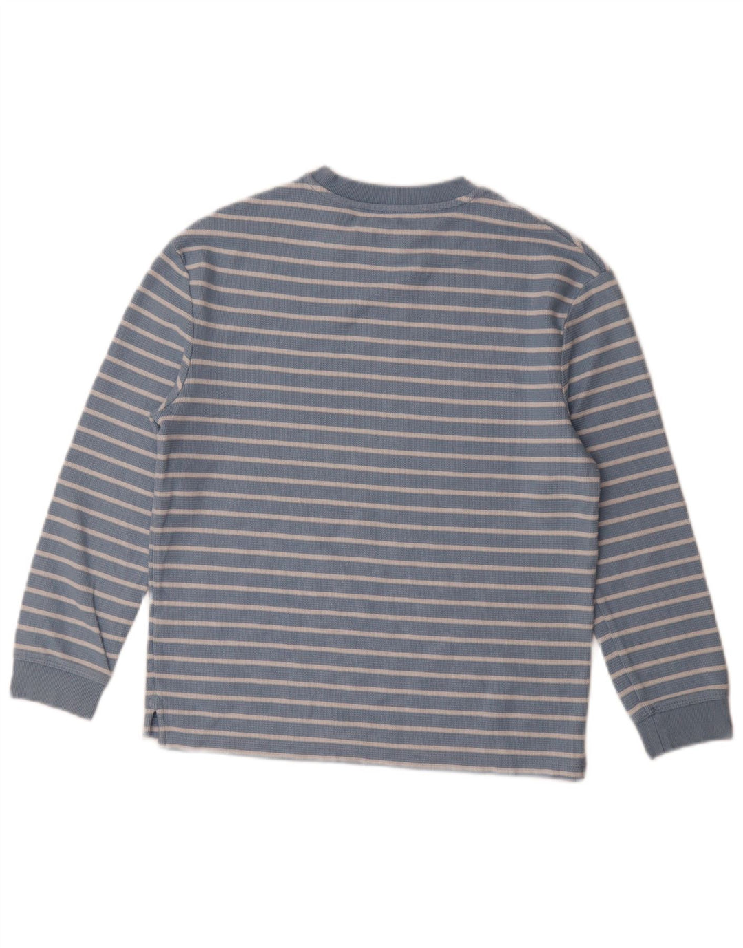 Marks & Spencer Haut à Manches Longues Garçon 11-12 ans Bleu Rayé Coton