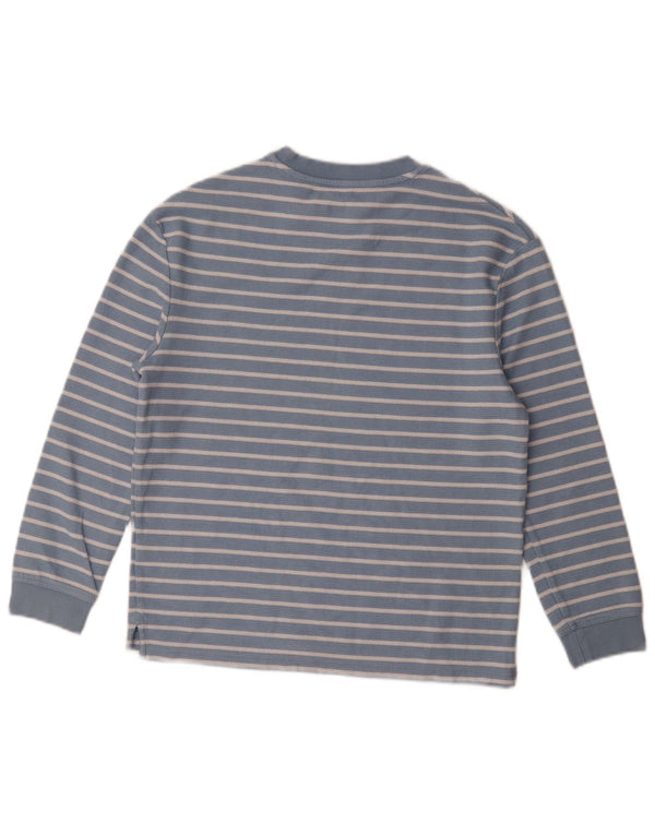 Marks & Spencer Haut à Manches Longues Garçon 11-12 ans Bleu Rayé Coton