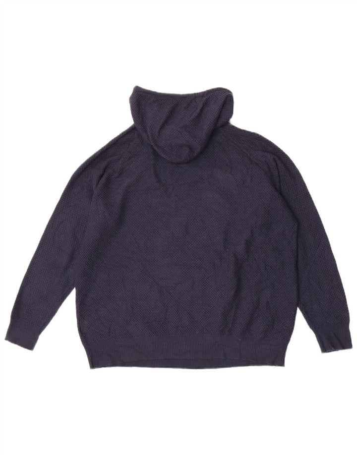 Marks & Spencer Pull à capuche pour femme UK 14 Bleu marine moyen Viscose