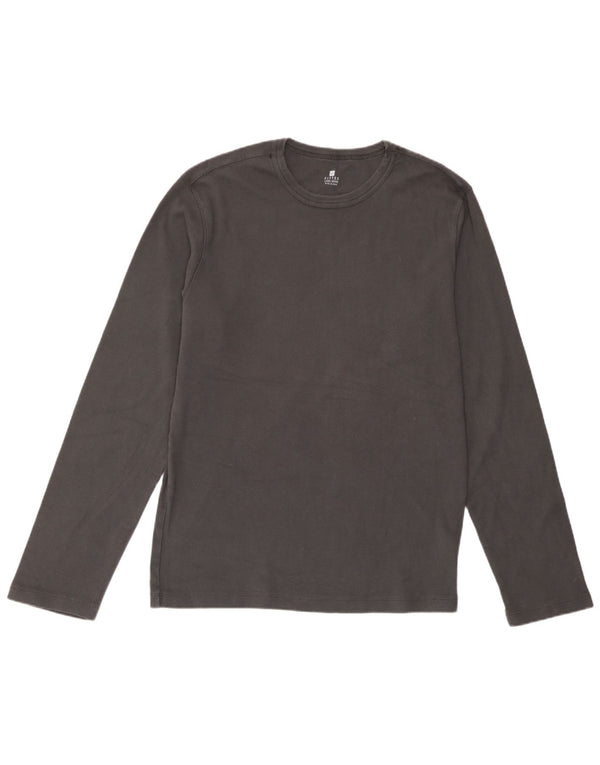 Gap Haut ajusté à manches longues pour hommes en coton gris moyen